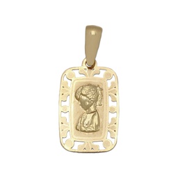 [M516] MEDALLA ORO 18KL VIRGEN NIÑA - 10X17MM