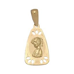 [M517] MEDALLA ORO 18KL VIRGEN NIÑA - 10X18MM