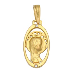 [M455] MEDALLA ORO 18KL VIRGEN NIÑA - 11X20MM