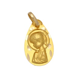 [M210] MEDALLA ORO 18KL VIRGEN NIÑA - 11x18MM