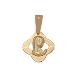 [M527] MEDALLA ORO 18KL VIRGEN NIÑA - 13X14MM