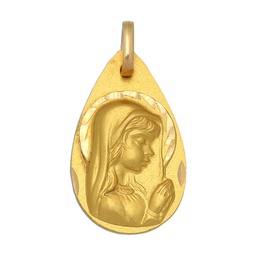 [M209] MEDALLA ORO 18KL VIRGEN NIÑA - 13x22MM