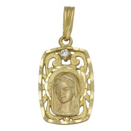 [M971] MEDALLA ORO 18KL VIRGEN NIÑA - 13x22MM