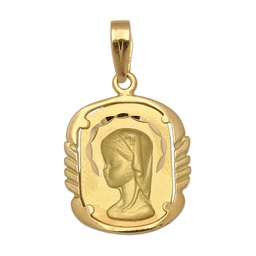 [M310] MEDALLA ORO 18KL VIRGEN NIÑA - 16X22 MM