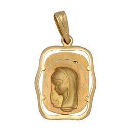 [M308] MEDALLA ORO 18KL VIRGEN NIÑA - 16X22MM