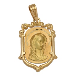 [M311] MEDALLA ORO 18KL VIRGEN NIÑA - 17X25MM