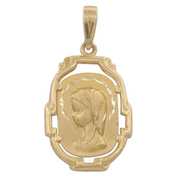 [M314] MEDALLA ORO 18KL VIRGEN NIÑA - 17X26MM