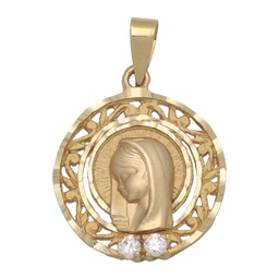 [M969] MEDALLA ORO 18KL VIRGEN NIÑA - 19MM