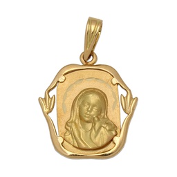 [M309] MEDALLA ORO 18KL VIRGEN NIÑA - 19X21MM