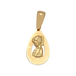 [M529] MEDALLA ORO 18KL VIRGEN NIÑA - 9X16MM