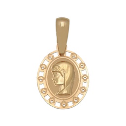 [M515] MEDALLA ORO 18KL VIRGEN NIÑA -13X17MM