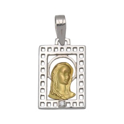 [M393] MEDALLA ORO 18KL VIRGEN NIÑA DE 13X20MM