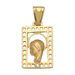 [M443] MEDALLA ORO 18KL VIRGEN NIÑA DE 13X20MM