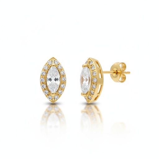 PENDIENTES ORO 18KL CIRCONITAS