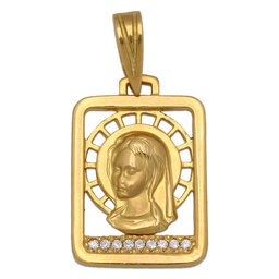 [M354] MEDALLA ORO 18KL VIRGEN NIÑA DE 14X20MM