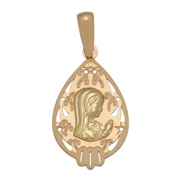 [M474] MEDALLA ORO 18KL VIRGEN NIÑA DE 14X24MM