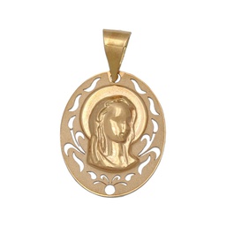 [M473] MEDALLA ORO 18KL VIRGEN NIÑA DE 16X19MM