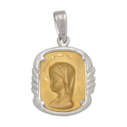 [M346] MEDALLA ORO 18KL VIRGEN NIÑA DE 16X22MM