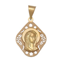 [M476] MEDALLA ORO 18KL VIRGEN NIÑA DE 17X22MM