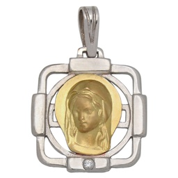 [M376] MEDALLA ORO 18KL VIRGEN NIÑA DE 18X20MM