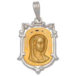 [M351] MEDALLA ORO 18KL VIRGEN NIÑA DE 18X26MM