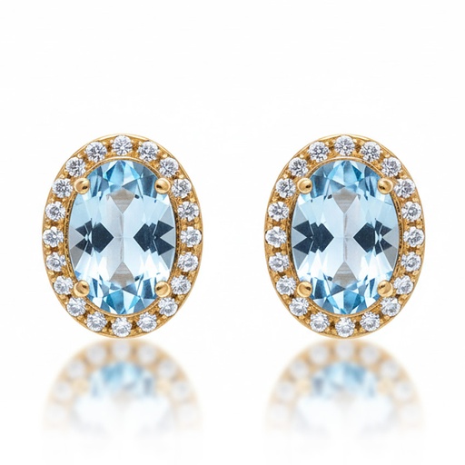 PENDIENTES ORO 18KL CIRCONITAS
