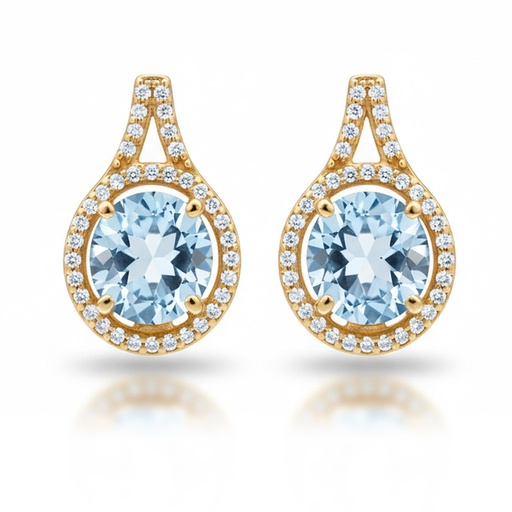 PENDIENTES ORO 18KL CIRCONITAS
