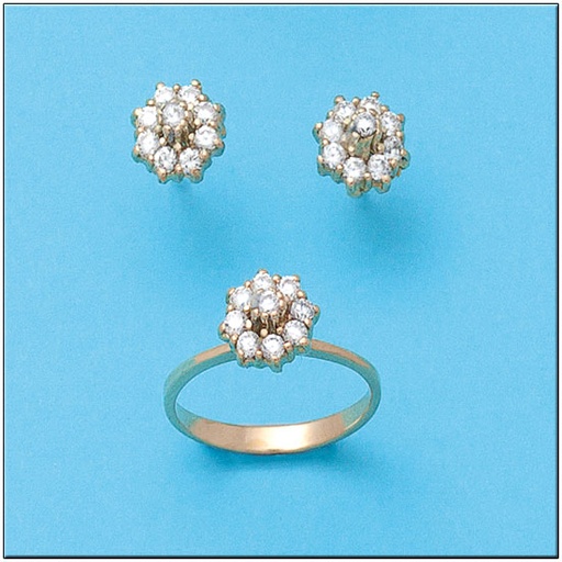 PENDIENTES ORO 18KL CIRCONITAS