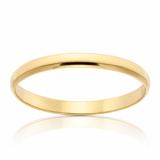 ALIANZA ORO 18KL LISA MEDIA CAÑA - 2.50MM