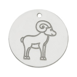 [AG3082] MI HISTORIA - ABALORIO HOROSCOPO ARIES PLATA 925MM