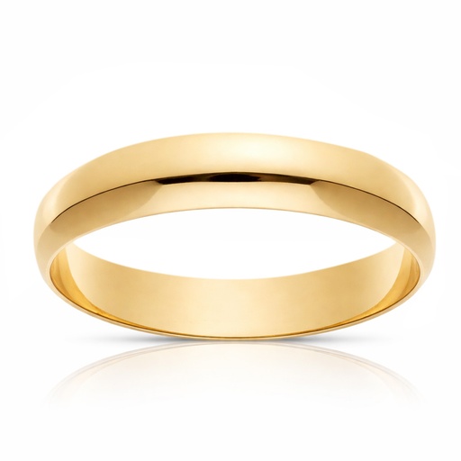 ALIANZA ORO 18KL LISA MEDIA CAÑA - 3.50MM
