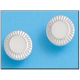 [AG1239] PENDIENTE CIRCULO BLANCO PLATA 925MM