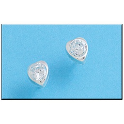 [AG1291] PENDIENTE CORAZON CIRCONITAS PLATA 925MM