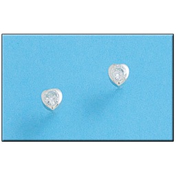 [AG1293] PENDIENTE CORAZON CIRCONITAS PLATA 925MM