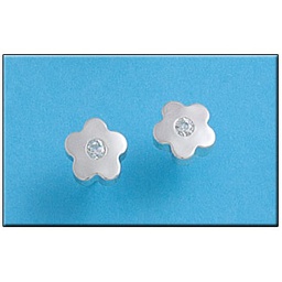 [AG1328] PENDIENTE FLOR CIRCONITAS PLATA 925MM