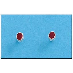 [AG1264] PENDIENTE OVAL ROJO PLATA 925MM