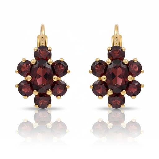 PENDIENTES ORO 18KL GRANATES