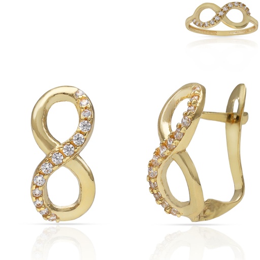 PENDIENTES ORO 18KL INFINITO CIRCONITAS