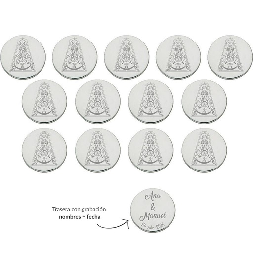 ARRAS PERSONALIZADAS V. DEL ROCIO · PLATA DE LEY
