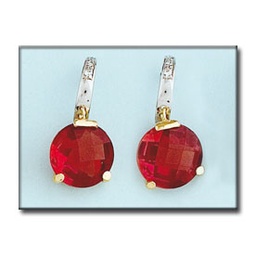[P6404] PENDIENTES BICOLOR ORO 18KL PAPARAYA