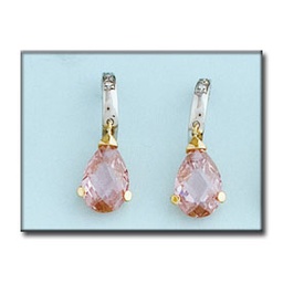 [P6394] PENDIENTES BICOLOR ORO 18KL ROSA