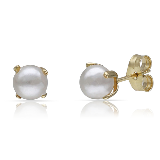 PENDIENTES ORO 18KL PERLAS - 6MM