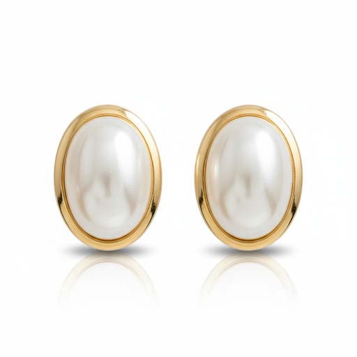 PENDIENTES ORO 18KL PERLAS 12X16MM