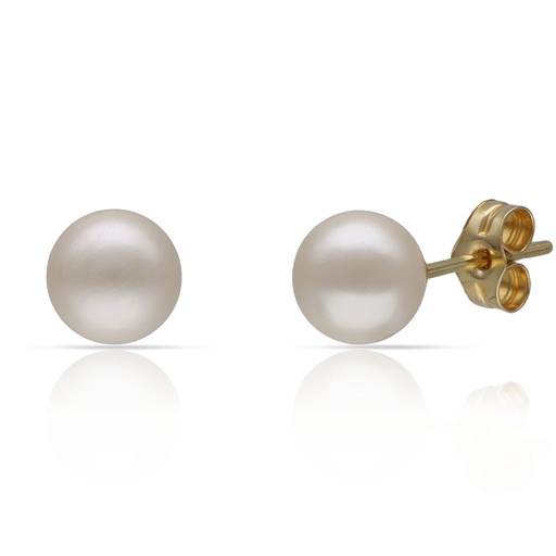 PENDIENTES ORO 18KL PERLAS 6MM
