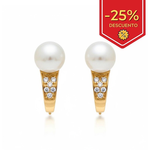 PENDIENTES ORO 18KL PERLAS CULTIVADAS