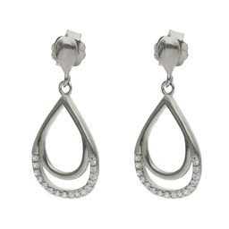 [AG1655] PENDIENTES CIRCONITAS PLATA 925MM - 12x24MM