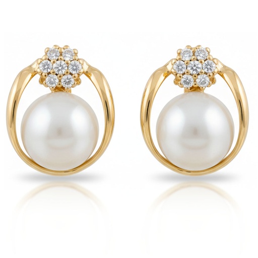 PENDIENTES ORO 18KL PERLAS JAPONESAS