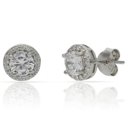 [AG1644] PENDIENTES CIRCONITAS PLATA 925MM - 7.50MM