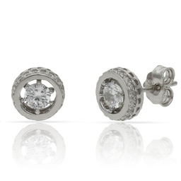 [AG1639] PENDIENTES CIRCONITAS PLATA 925MM - 8MM