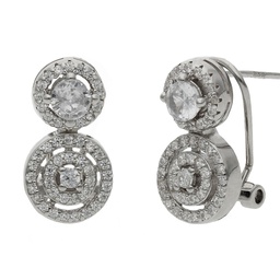 [AG1651] PENDIENTES CIRCONITAS PLATA 925MM - 9x17MM